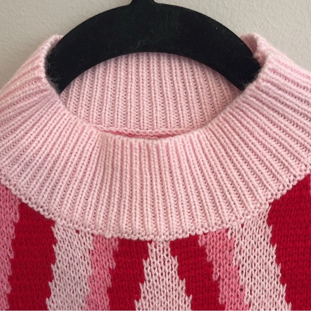 SHEIN Pink and Red Knit Sweater - Picture 11 of 13